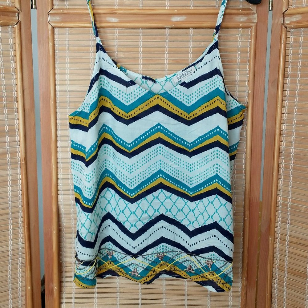 Lucky Brand | Beaded Sleeveless Top Size Medium